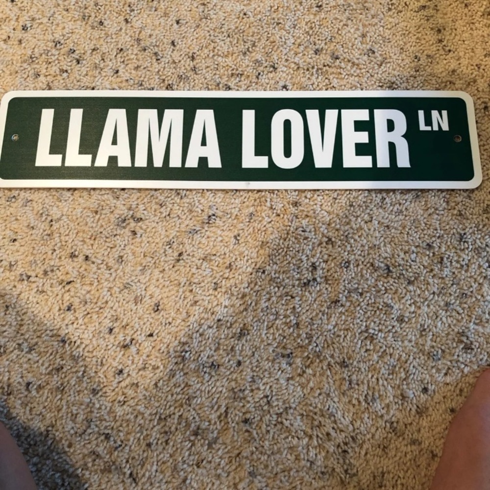 Llama lover home decor sign. Like new.